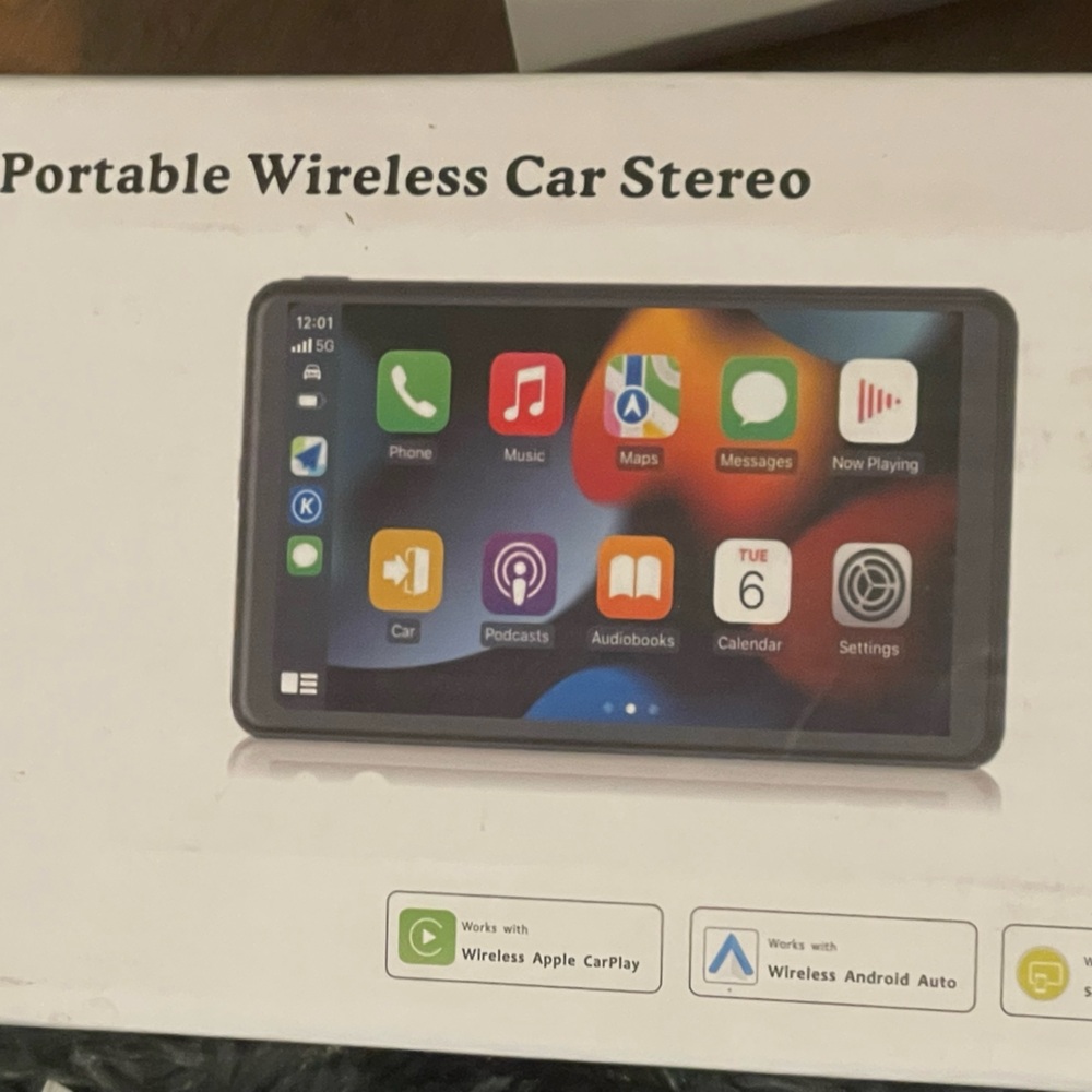 Source Unknown Portable Wireless Car Stereo - Black